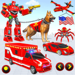 Ambulance Dog Robot Car Game 60 Mod Apk Unlimited Money