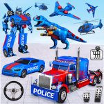 Police Truck Robot Game Dino Mod Apk Unlimited Money