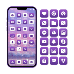 Wow Purple White – Icon Pack 202300210 Mod Premium