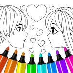 Valentines love coloring book 18.3.2 Mod Apk Unlimited Money