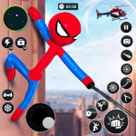 Flying Stickman Rope Hero Game 2.7 Mod Apk Unlimited Money