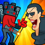 Merge War Skibydy vs Kamera 1.1 Mod Apk Unlimited Money