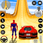 Superhero Car Mega Ramp Games Mod Apk Unlimited Money